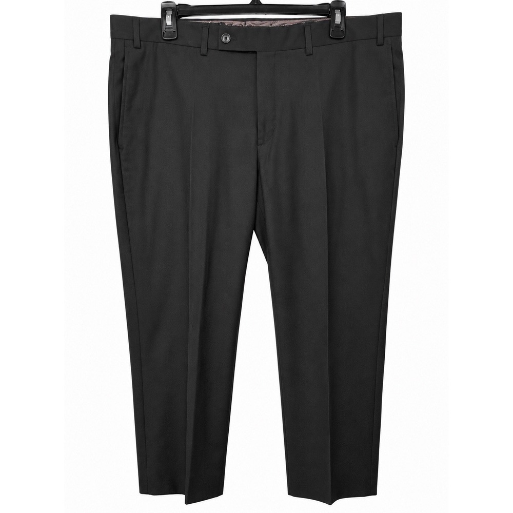Lauren Ralph Lauren Men's Dress Pants 38x30 Black Flat Front Classic Fit